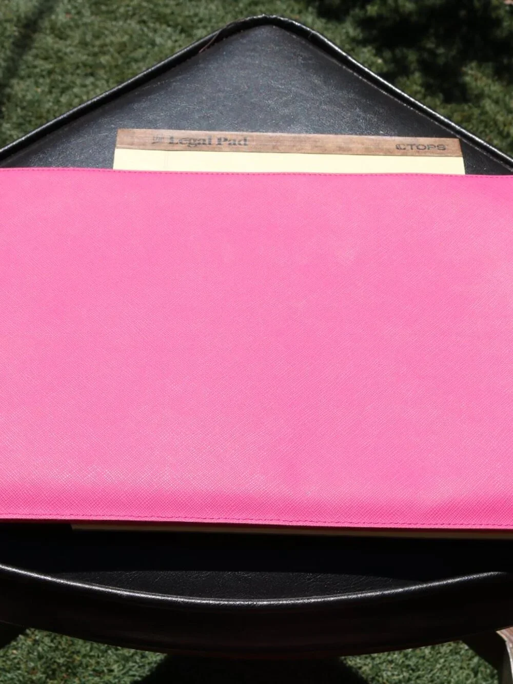 Kate Spade - Pink Saffiano Hot Pink Interior Tablet / Laptop Slip Sleeve